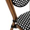 Flash Furniture Lourdes Thonet French Bistro Stacking Chair, Black and White PE Rattan and Bamboo Print Alum Frame SDA-AD642002S-BKWH-NAT-GG - alternate 9